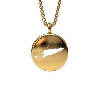 Pendentif carte du Timor oriental en argent sterling plaqué or 14 carats, forme ronde de 24 mm et épaisseur de 1,5 mm, breloque Terre, bijou de voyage délicat | Médaillon gravé Aventure | LKB_MAP_591