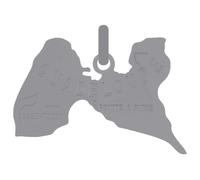 Pendentif carte Guadeloupe en Argent 925