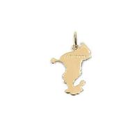 Pendentif ""carte l’île de Mayotte"" plaqué or 750/000 garanti sans nickel