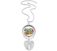 Pendentif cathédrale de Pise Milan Italie Graffiti ailes d'ange Collier Bijoux