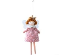 Pendentif Celestial Girl en tissu à accrocher au sapin de Noël, avec un mélange de charme festif et de design minimaliste moderne en tissu doux (rose)