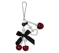 Pendentif cerise en acrylique, porte-clés amusant à collectionner, breloque décorative de 5,31 pouces avec un design mignon, accessoire de sac fantaisie, souvenir de famille facile à transporter, four