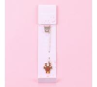 Pendentif Chaîne En Métal Style Noël, 1 Pièce, Kawaii, Marque-Page De Page, Cadeau Pour L'école Et Le Bureau