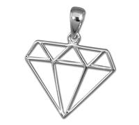 Pendentif Chaîne Silberdream Diamant Argent Sterling 925, Hypoallergénique Sdh8200j
