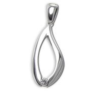 Pendentif Chaîne Silberdream - Larme - Zircone Blanc Argent 925 Sdh4395w