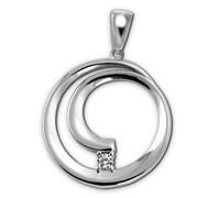 Pendentif Chaîne Spirale Pour Femme Silberdream En Argent 925 Zircone Blanc Sdh4375w