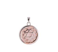 Pendentif chakra du cœur avec quartz rose et chaîne