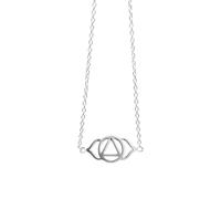 Pendentif chakra du troisième œil en argent 925 indigo CZ sur chaîne gourmette de 43,2 cm - Collier à géométrie sacrée en argent sterling avec découpe ajourée - Bijoux en zircone cubique bleu-violet -