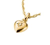 Pendentif Charm Cœur Avec Étoile Connect Plaqué Or