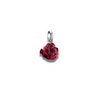 Pendentif Charm Fleur De Rose Rouge - Connect Argent