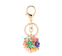 Pendentif Charme Cristal, Porte-clés Fleuri Décoratif de Cinq Couleurs for Cadeau Personnalisé