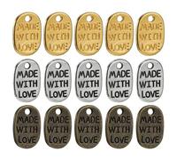 Pendentif Charme Faits avec Amour en Alliage 360 Pcs Ambiance Noël | Création Bijoux, Fabrication pour Handmade Jewelry et DIY Crafts, Lot Léger pour Tags et Anklets Couleur Aléatoire