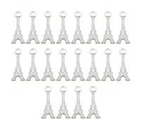 Pendentif Charme Tour Eiffel Argenté en Alliage, Lot de 20 Pièces