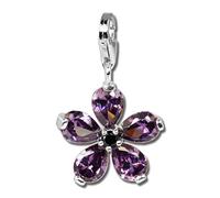 Pendentif charms SilverDream FC4116 - En argent 925 - Violet - Fleur - Pour bracelet, collier