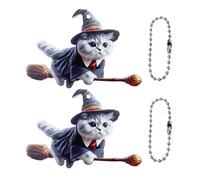 Pendentif Chat 2 Pièces, Pendentif Créatif De Dessin Animé, Pendentif en Acrylique, Pendentif De Décoration De Voiture, Accessoires D'Intérieur De Voiture