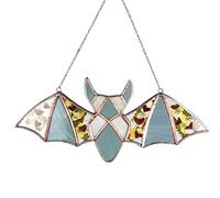 Pendentif chauve-souris accrocheur de lumière du soleil | Attrape-soleil plat coloré en acrylique | Attrape-lumière du soleil pour intérieur et extérieur | Décoration arc-en- pour balcon, chambre