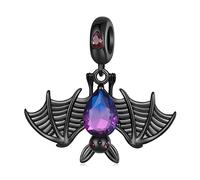 Pendentif chauve-souris pour bracelets Pandora, Charm en argent 925 pour Halloween cadeau