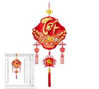 Pendentif cheval floqué, ornement traditionnel de l'année 2026, décoration vietnamienne avec design complexe, construction matérielle, suspension murale de cheval avec style festif, décoration