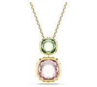 Swarovski Pendentif Chroma réversible cristaux ReCreated multicolores coussin plaqué ton or 42-49 cm