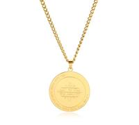 Pendentif cinquième pentacle de Jupiter pour homme et femme de la clé du sceau de Salomon Wicca Colliers en acier inoxydable Kabbale Païen Amulette de protection Bijoux Cadeaux, 3 x 3,3 cm, Acier