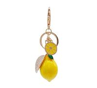 Pendentif Citron en Cristal Charme pour Voiture, Sac à Main et Keyring Femmes