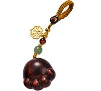 Pendentif clé de voiture en bois, pendentif pêcher, porte-clés patte chat, mini mignon for sac à main