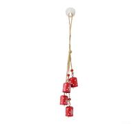 Pendentif cloche à manivelle pour sapin de Noël et décoration de vacances, fabriqué en métal pour plus de durabilité et de plaisir festif (rouge)