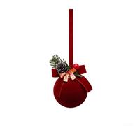 Pendentif cloche de Père Noël pour sapin de Noël à suspendre avec floqué pour ajouter une décoration festive et un attrait saisonnier (boule montée)