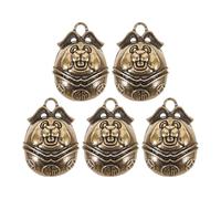 Pendentif Clochette Rétro en Laiton pour Collier de Chien 5 Pcs