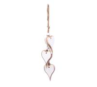 Pendentif Coeur en Bois Naturel Breloque Faite À La Main pour Saint-Valentin Ornement Suspendu pour Les Fêtes Et Décoration Quotidienne Artisanat