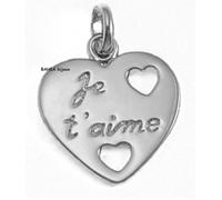 Pendentif coeur je t'aime Argent