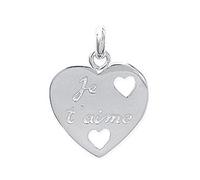 Pendentif Coeur Je t'aime en Argent 925 - Neuf