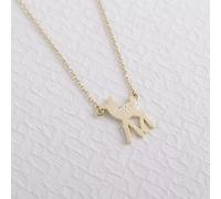 Pendentif Collier cerf Bambi Minuscule Petit Simple Mignon Cadeau Mariage pour Fille Femmes