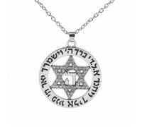 Pendentif Collier Cristal Étoile De David Tétragramme Amulettes Et Talismans - Argent