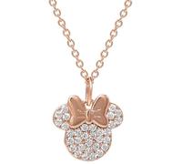 Pendentif Collier - Disney - Minnie Mouse - Or rose - Cristal - Femme