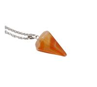 Pendentif, collier, personnalisable, colliers en cristal pour femme, collier en pierre de cristal, onyx naturel, collier avec pendentif en forme de cône, collier chakra Reiki, collier ras du cou pour