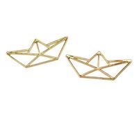 Pendentif comme Bateau style origami en Doré 2 pièces de Vintage Parts, Bijoux DIY