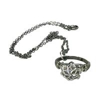 Pendentif compatible avec Nenya Anneau d'Eau de Galadriel ou Anneau de Diamant Couleur Argent Inspiré Saga Dames des Anneaux Gadgets Accessoires Auto Idée Cadeau Magie Fantasy Cosplay, argent, Taille