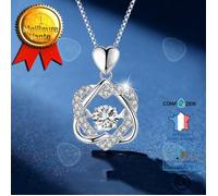 Pendentif - CONFO® - Coeur - Argenté - Oxyde de zirconium - Cuivre
