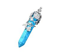 Pendentif conique pointu enveloppé de fleurs en cristal - Collier léger - Accessoire de bijoux pour un usage quotidien - Pendentif polyvalent en cristal, taille unique, Comme décrit, Comme décrit.