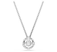 Pendentif Constella, Taille ronde, Dancing stone, Blanc, Métal rhodié OS