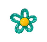 Pendentif Cordon Breloque Fleur Ajouré | Cinq ouvertures de pétales ouvertes, forme de fleur ludique, conception de cordon à enfiler pour les assemblages de