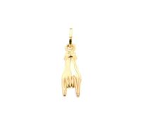 Pendentif ""Corne Du Diable"" Or Jaune 9 Carats + Chaîne Offerte