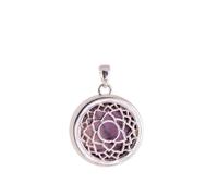 Pendentif couronne-chakra avec améthyste et chaîne