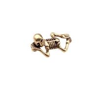 Pendentif Crâne en Laiton Doré, Breloque Décorative pour Création Bijoux | Pendentif Porte-clés, Pendentif Charme Suspendu, Célébration Halloween, Style Cosplay