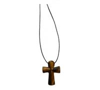 Pendentif croix ankh en oeil de tigre