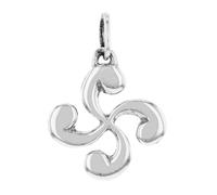 Pendentif Croix Basque Lauburu Argent Diamètre 22mm