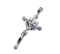 Pendentif croix de Jésus en argent sterling S925 pour homme et femme