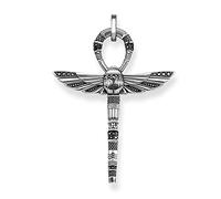 Pendentif, Croix De Vie Ankh avec Pendentif Scarabée Bijoux Ethniques Europe 925 Bijoux en Argent Sterling Cadeau for Femme Et Homme (Gem Color : Silver)