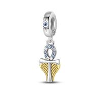 Pendentif croix éternelle, accessoire de bracelet à breloques en argent sterling 925, compatible avec le collier bracelet pandora, cadeau pour femme